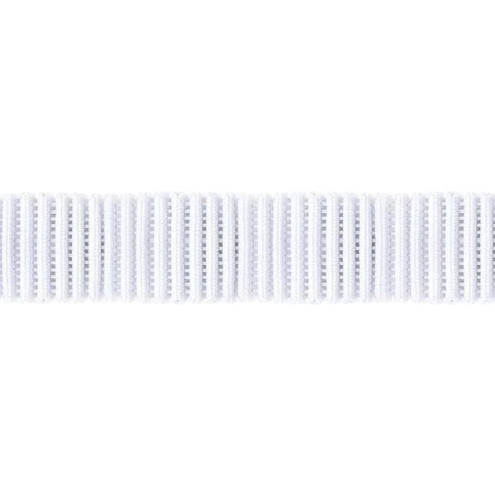 Elastic Ribbed Bat - 20mm - White