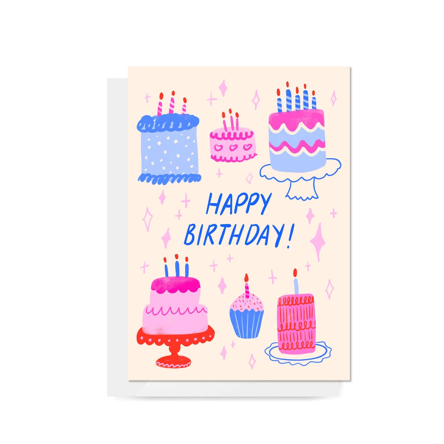 Cakes "Happy Birthday" Greeting Card