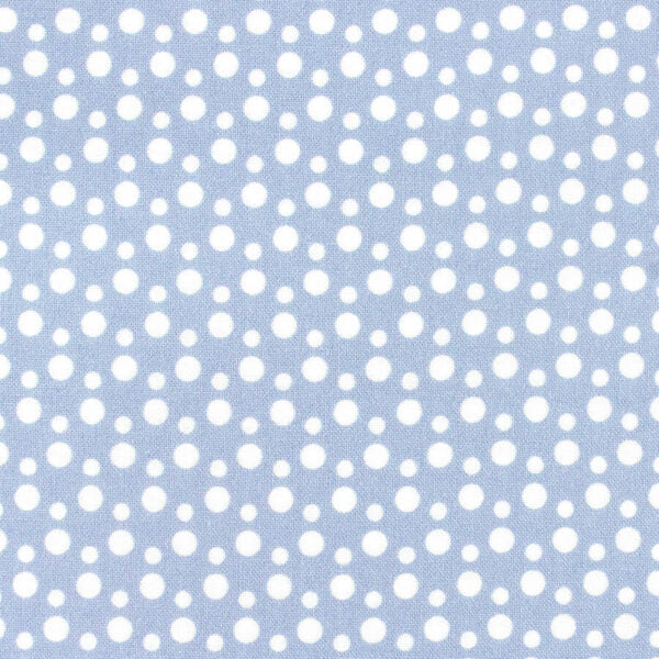 Fabric Gutermann X Birch Portofino 110Cm - White Dots Blue