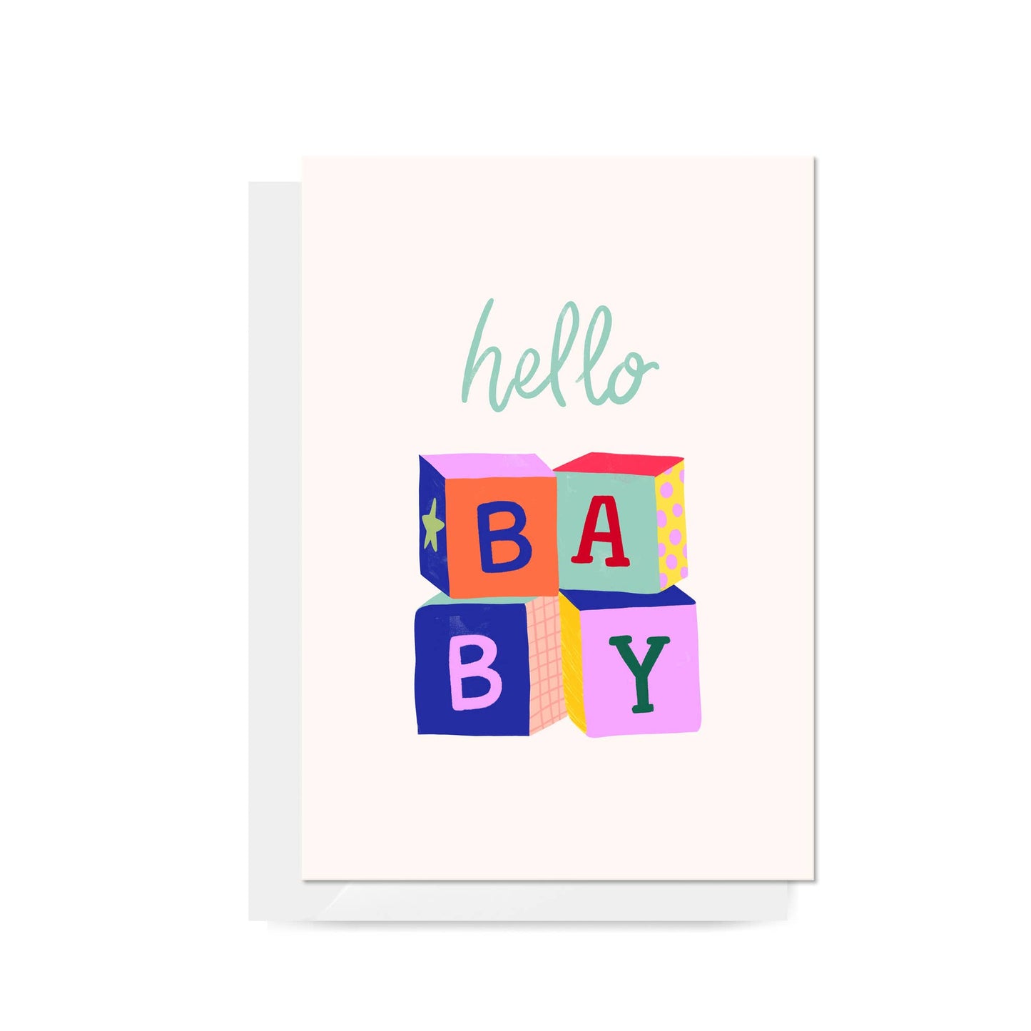 Blocks "Hello Baby" Greeting Card