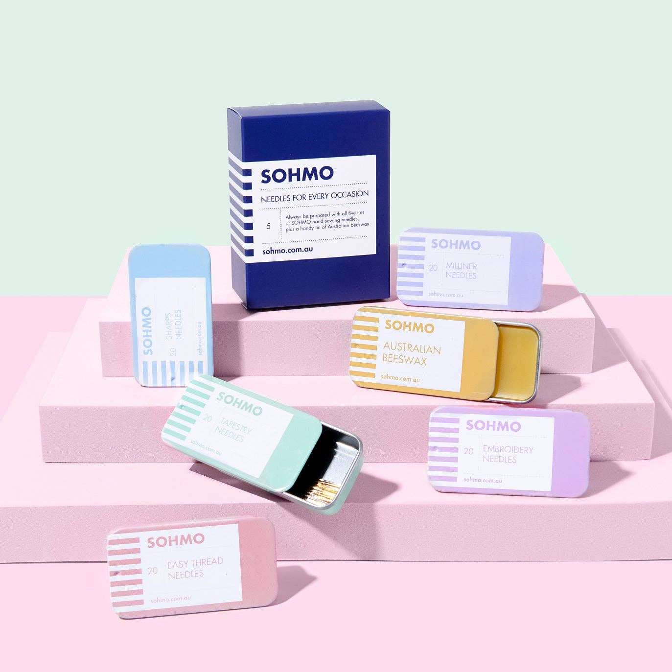 SOHMO Complete Hand Sewing Needle Collection - All 5 Types, Plus Beeswax | Save $15.70
