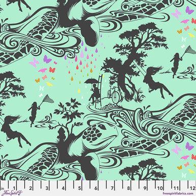 FreeSpirit Tula Pink Prince Charming Déjà Vu Turtle Bay - Sweetmint