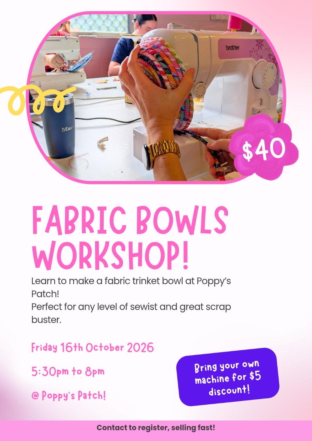 Fabric Bowl Workshop