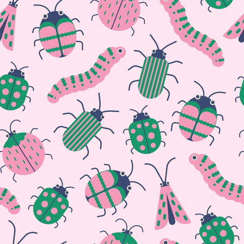 Smitten Cotton Fabrics - Patterned Bugs
