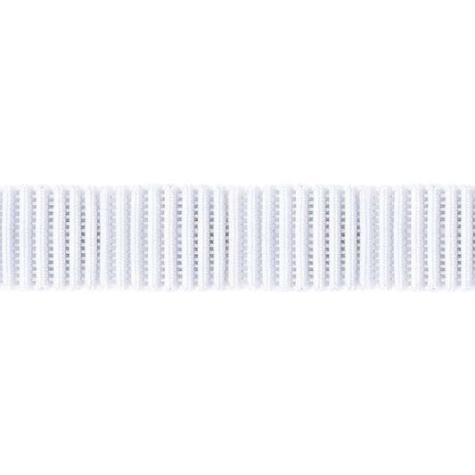 Elastic Ribbed Bat - 20mm - White