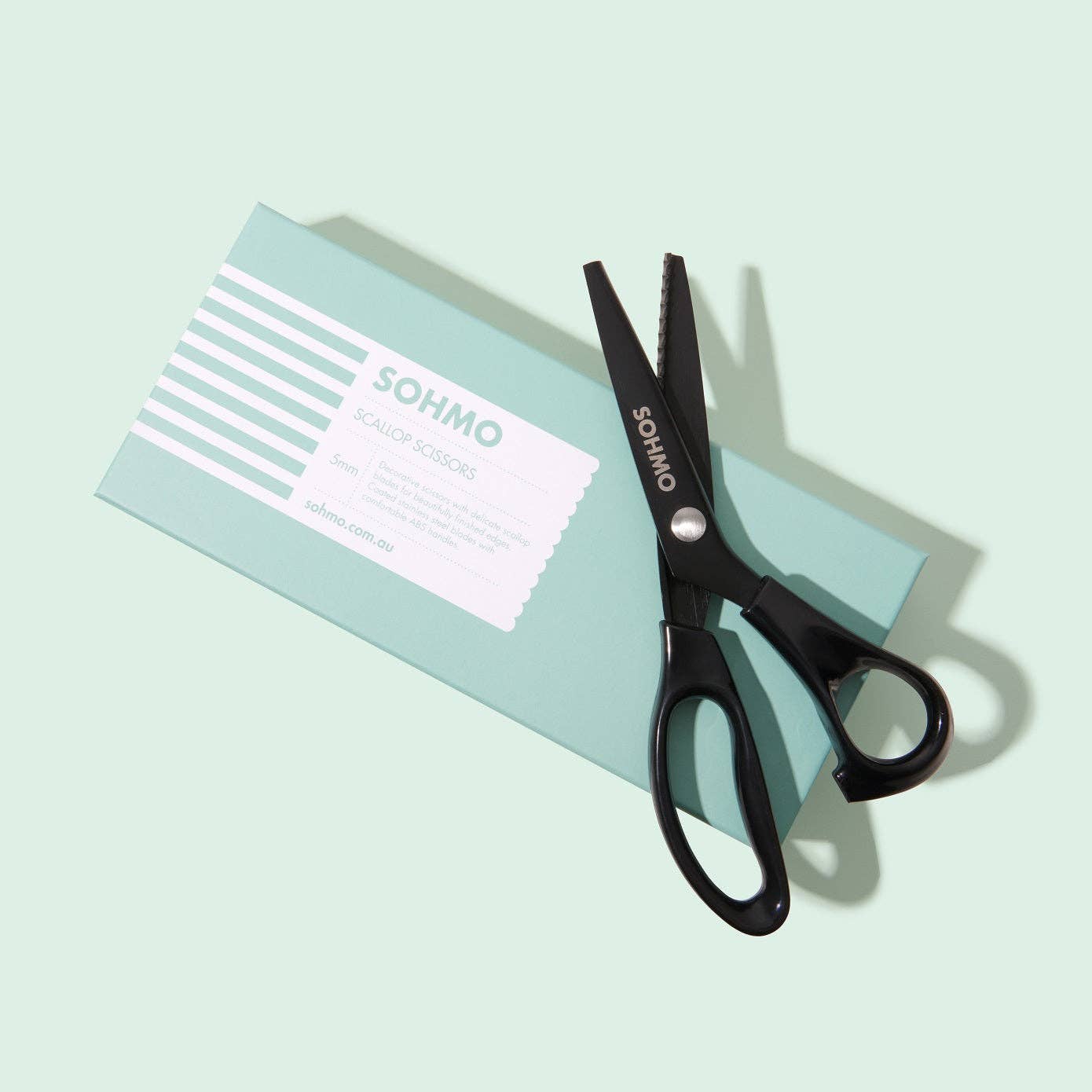 SOHMO Scallop Scissors (5mm) - Decorative Scallop Shears with Lightweight Handles