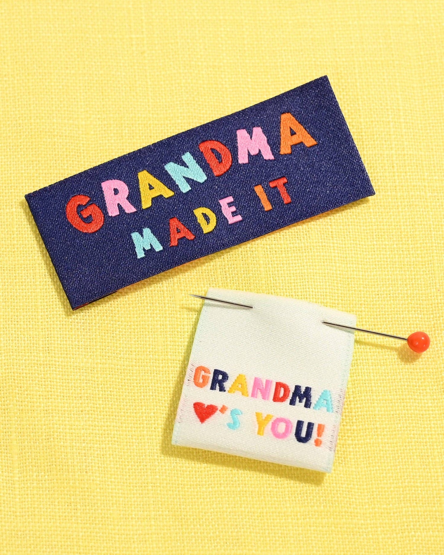 Grandma Made It/Grandma Loves You! Woven Labels