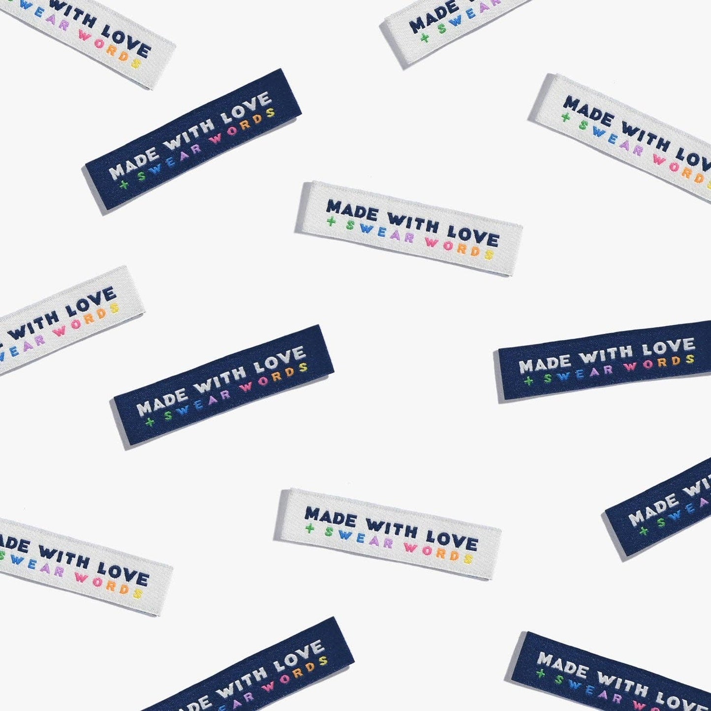 Made With Love & Swear Words Woven Labels