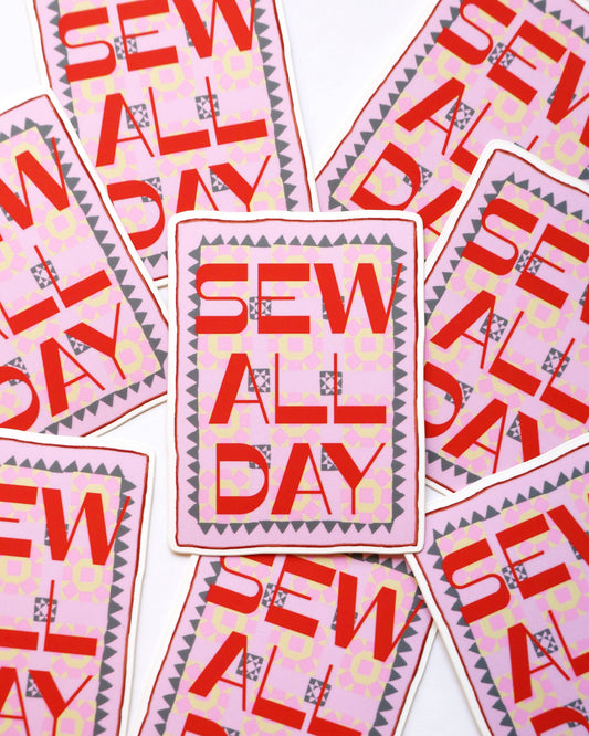 Sew all day sticker