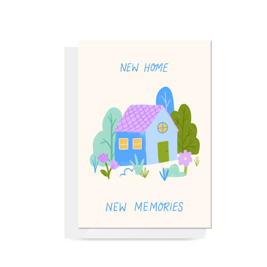 Cute House "New Home, New Memories" Greeting Card