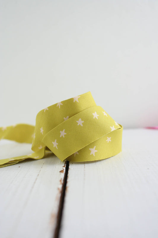 2.5" Bias Quilt Binding – Starry Pistachio, Modern Sewing
