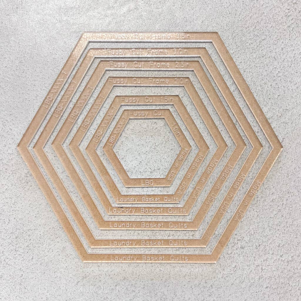 Fussy Cut - Hexagon Quilt Templates
