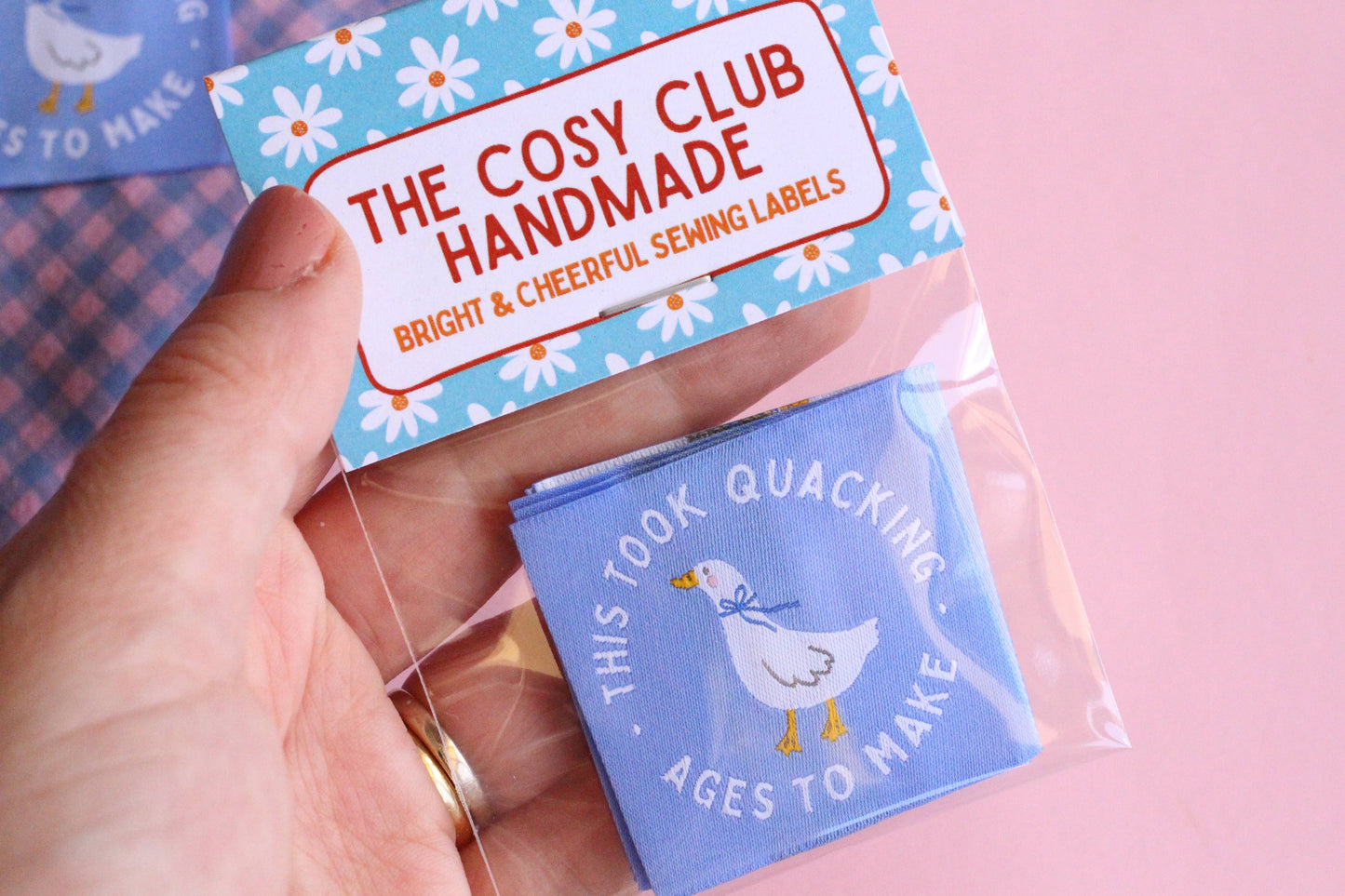 This Took Quacking Ages To Make - 5 White Goose Sewing Labels