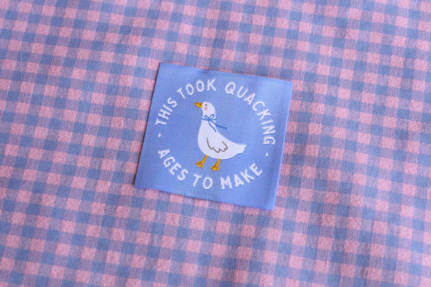 This Took Quacking Ages To Make - 5 White Goose Sewing Labels