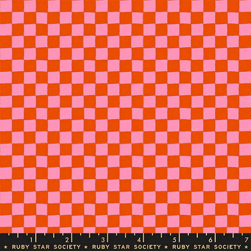 1-800-Calico - Block Print - Warm Red