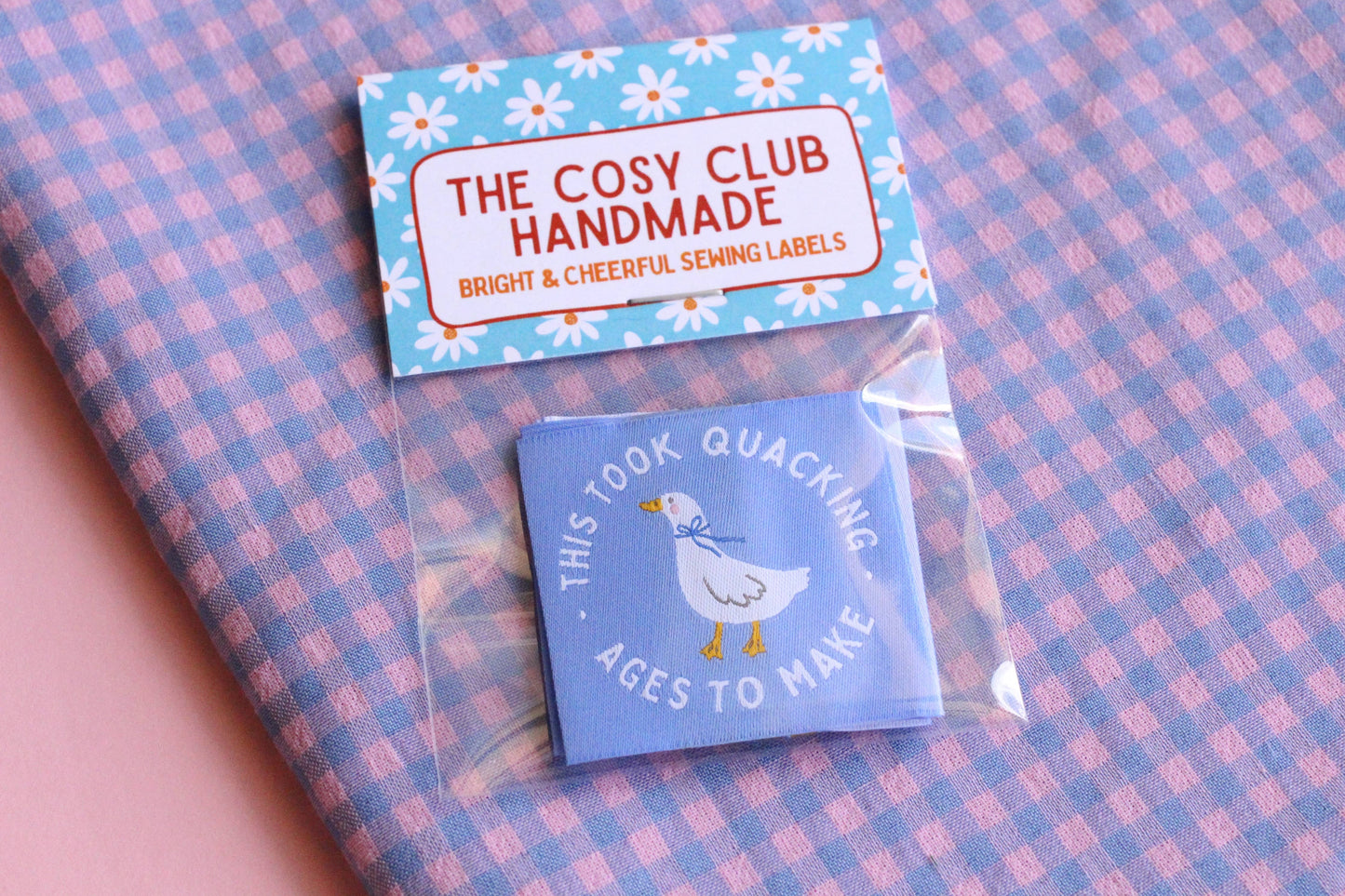 This Took Quacking Ages To Make - 5 White Goose Sewing Labels