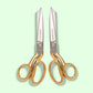 SOHMO Left-Handed Tailoring Shears 8" - Handmade in Italy, 24k Gold-Plated Handles