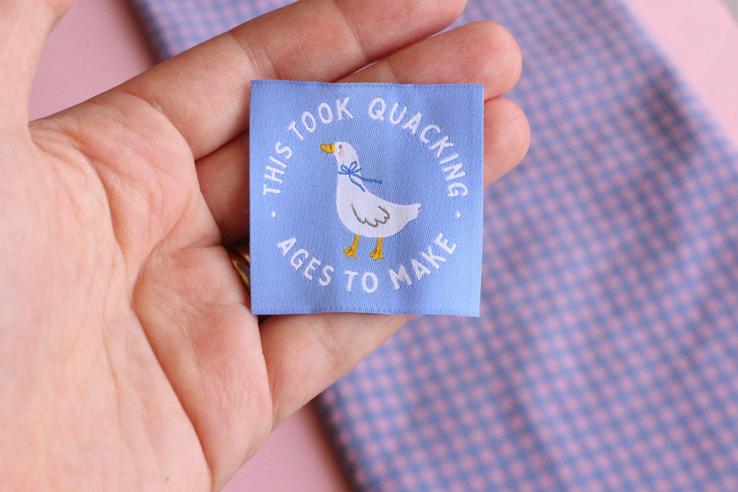 This Took Quacking Ages To Make - 5 White Goose Sewing Labels