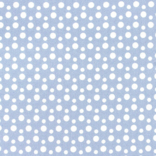 Fabric Gutermann X Birch Portofino 110Cm - White Dots Blue