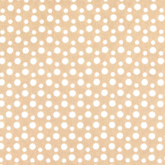 Fabric Gutermann X Birch Portofino 110Cm - White Dots Clay