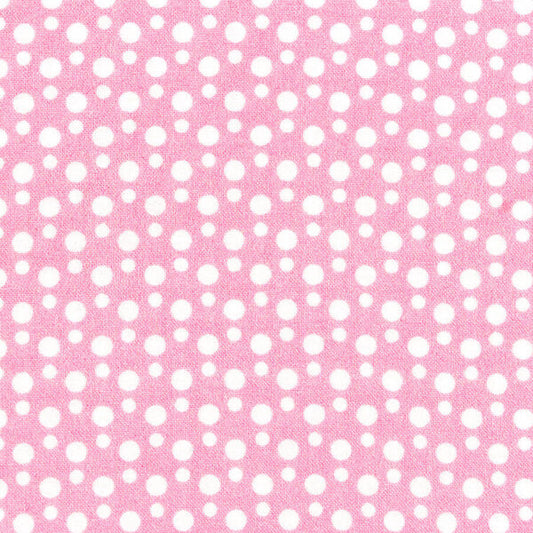 Fabric Gutermann X Birch Portofino 110Cm - White Dots Pink