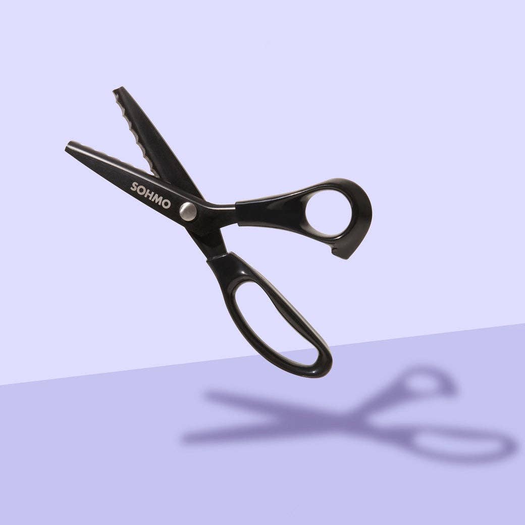 SOHMO Scallop Scissors (10mm) - Bold Decorative Scallop Shears with Lightweight Handles