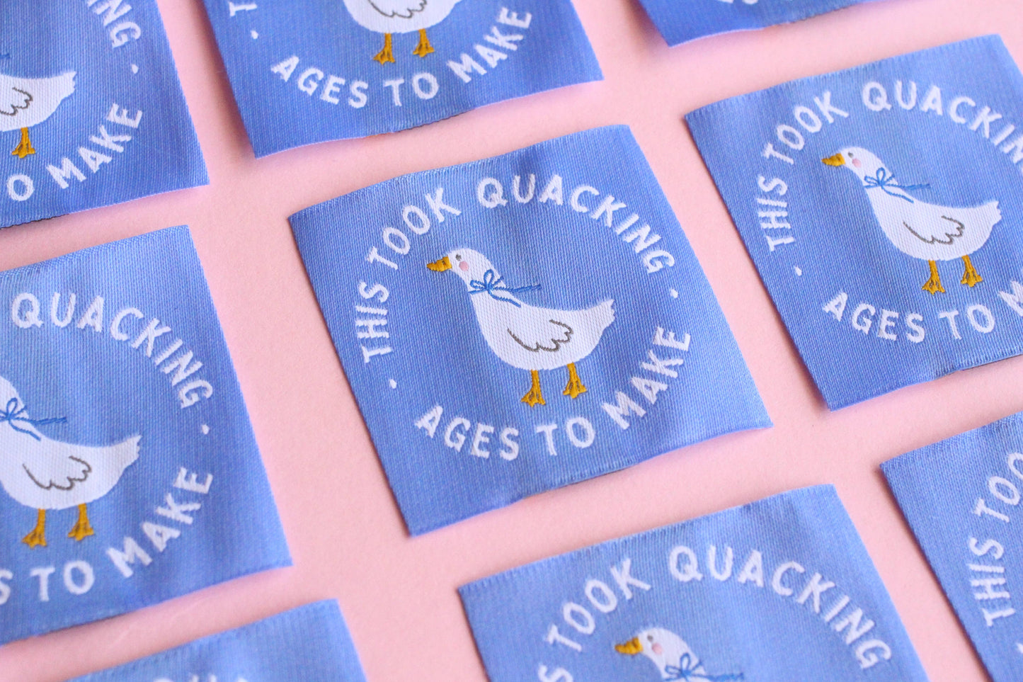 This Took Quacking Ages To Make - 5 White Goose Sewing Labels
