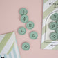 Sage Retro Buttons