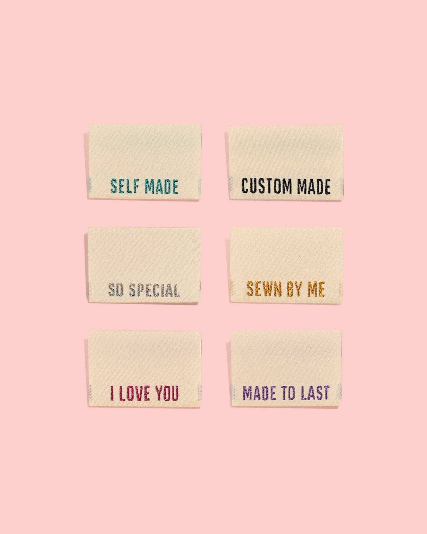 Metallic Side Seam (Cream) Woven Labels