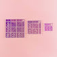 Mini Squares Set - Iridescent quilting rulers