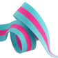 2yd Aqua and Hot Pink - 1.5" Nylon Webbing