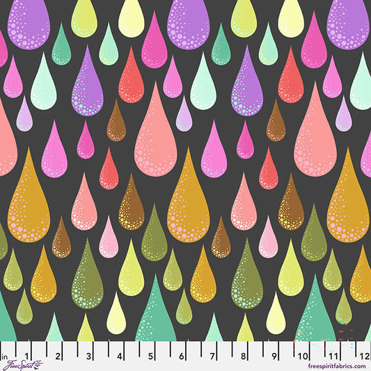 FreeSpirit Tula Pink Prince Charming Déjà Vu Dew Drops - Licorice
