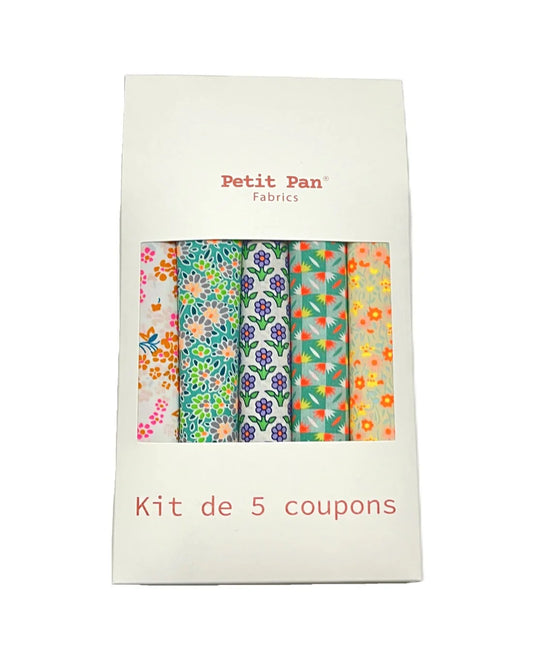 Kit of 5 green Calendula cotton coupons