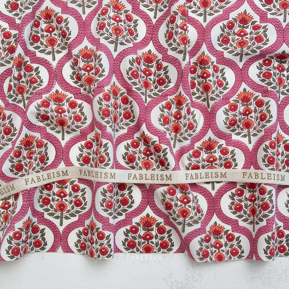 Indian Block Prints: Cottage - BPCT-04-LAT-PINK