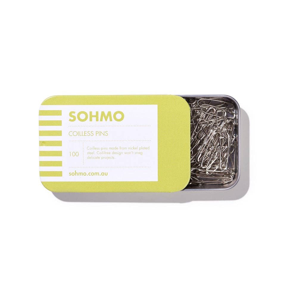SOHMO Coilless Pins — Snag-Free Safety Pins for Knitting, Crochet & Sewing