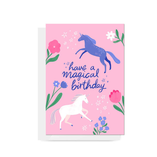Unicorns "Have a Magical Birthday" Greeting Card