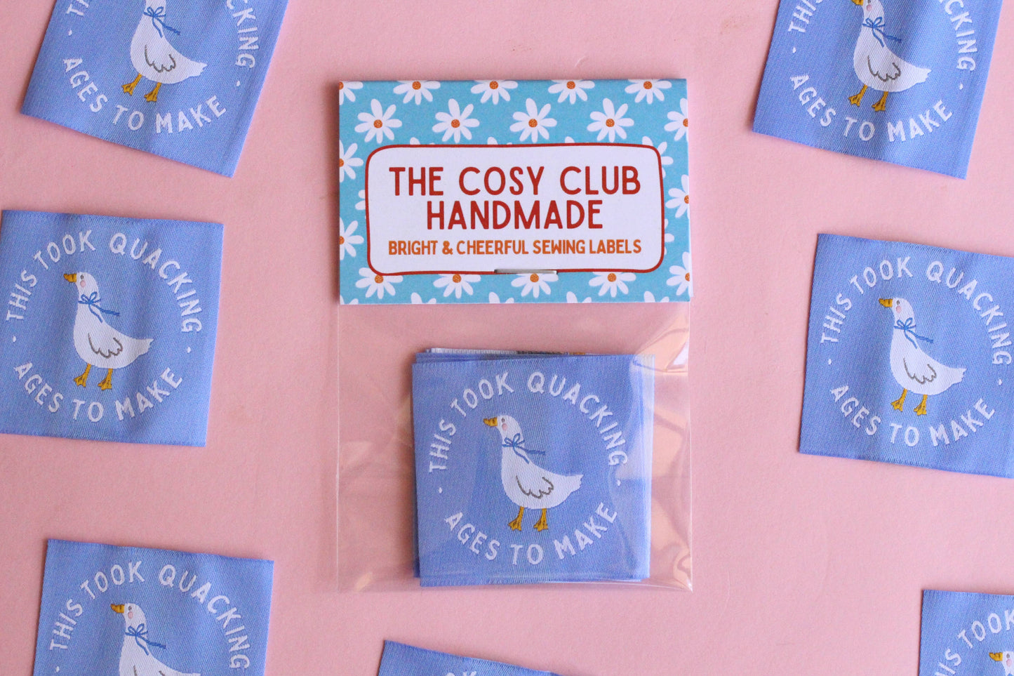 This Took Quacking Ages To Make - 5 White Goose Sewing Labels