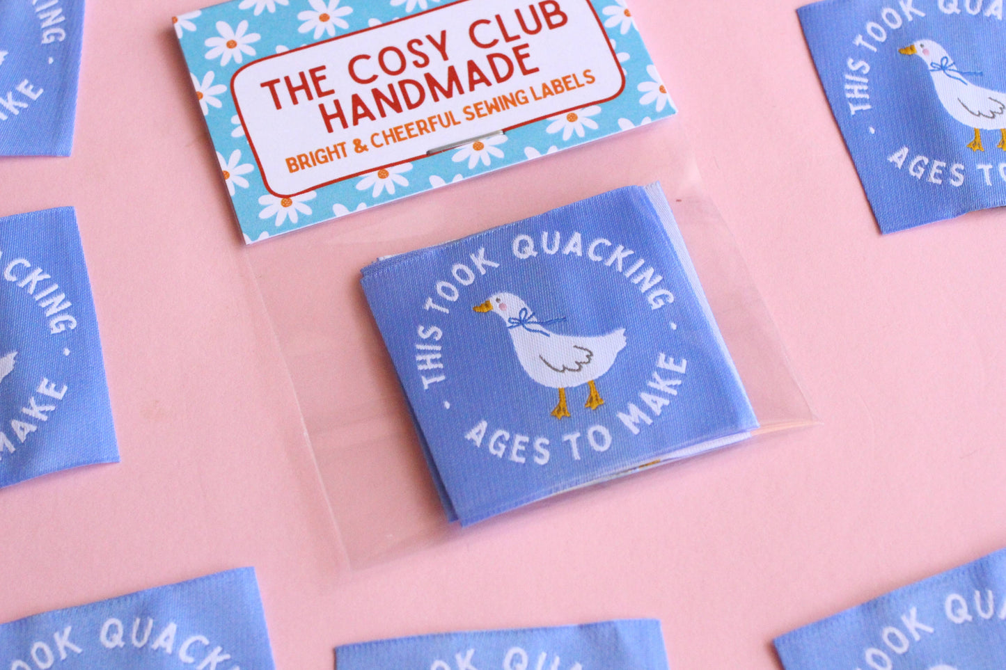This Took Quacking Ages To Make - 5 White Goose Sewing Labels