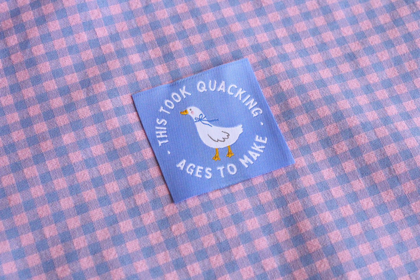 This Took Quacking Ages To Make - 5 White Goose Sewing Labels
