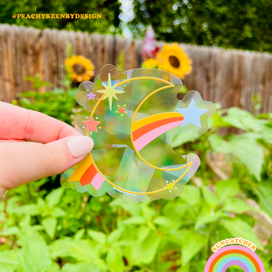 SUNCATCHER Moon Sticker 4"