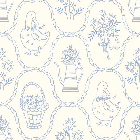 Smitten Cotton Fabrics - Blue Cottage
