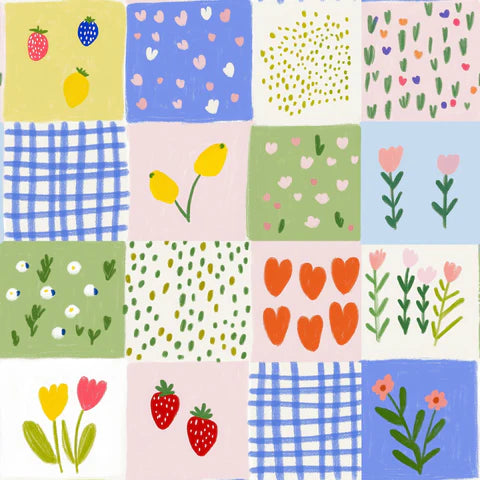 Smitten Cotton Fabrics - Happy Patchwork