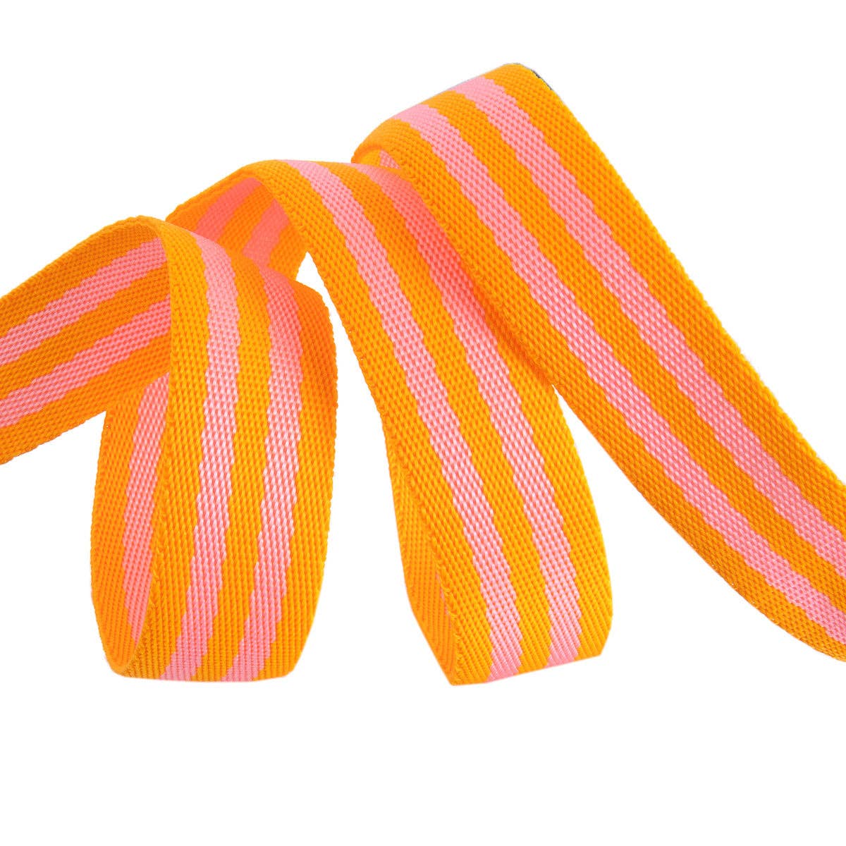 2yd Pink/Orange - 1" Nylon Webbing - by Tula Pink