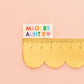 Made by Auntie Woven Sewing Labels Rainbow Colors
