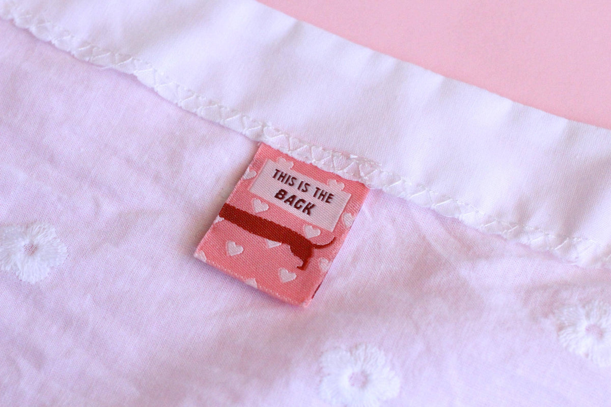 Sausage Dog Labels - Pack of 6 Double Sided Sewing Labels