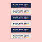 Made With Love & Swear Words Woven Labels