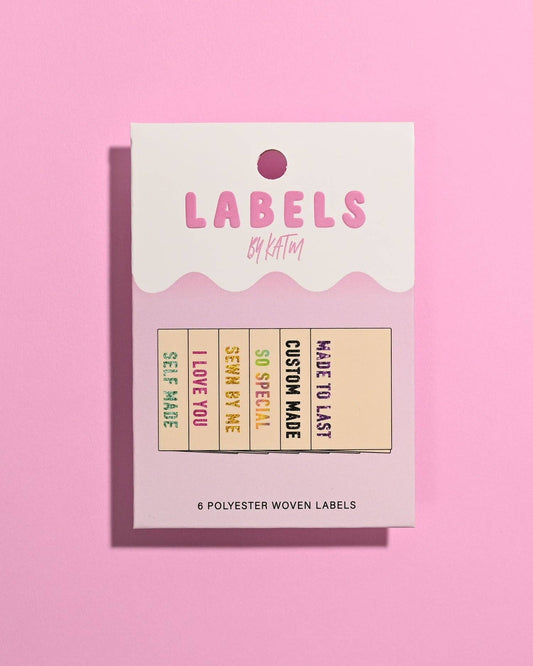 Metallic Side Seam (Cream) Woven Labels