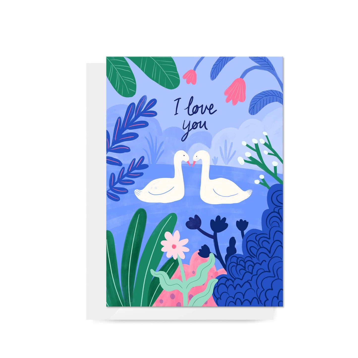 Swans "I Love You" Greeting Card