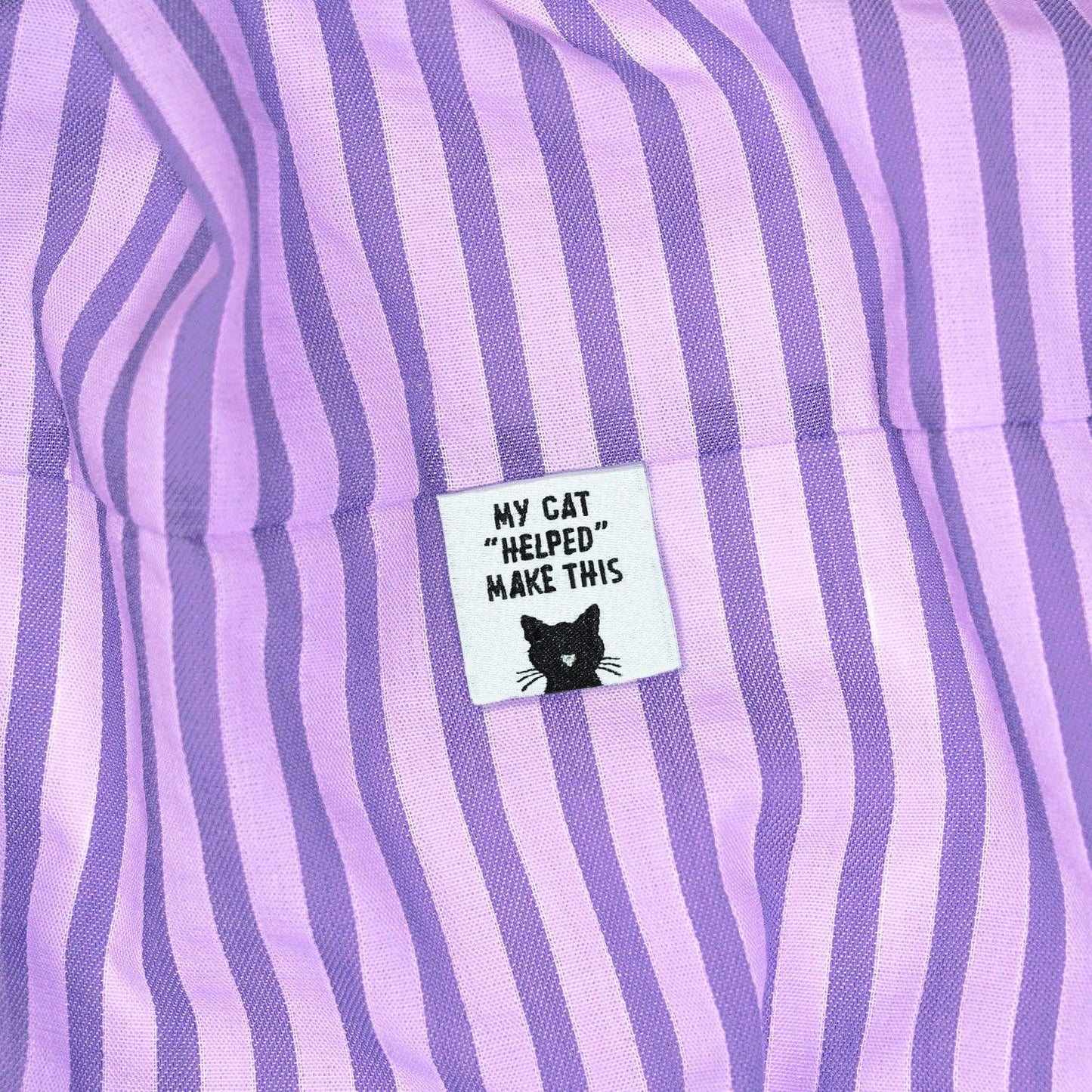 My Cat "Helped" Make This Woven Labels
