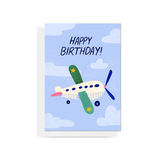 Aeroplane "Happy Birthday" Greeting Card